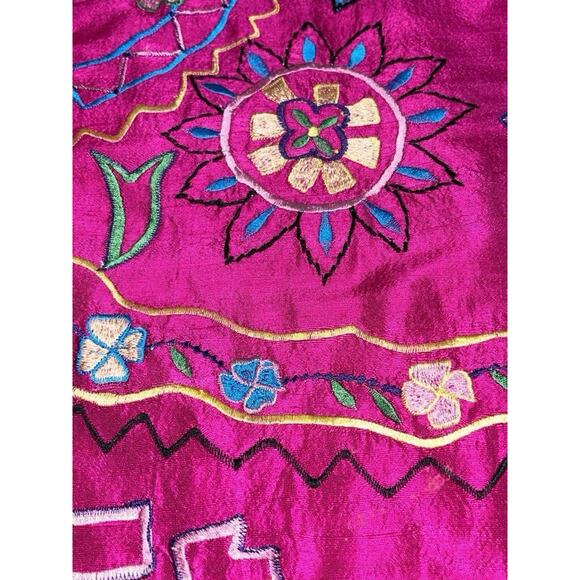 Daniel K. New York Womens Size L Embroidered Back Design Silk Jacket Pink - Picture 5 of 9
